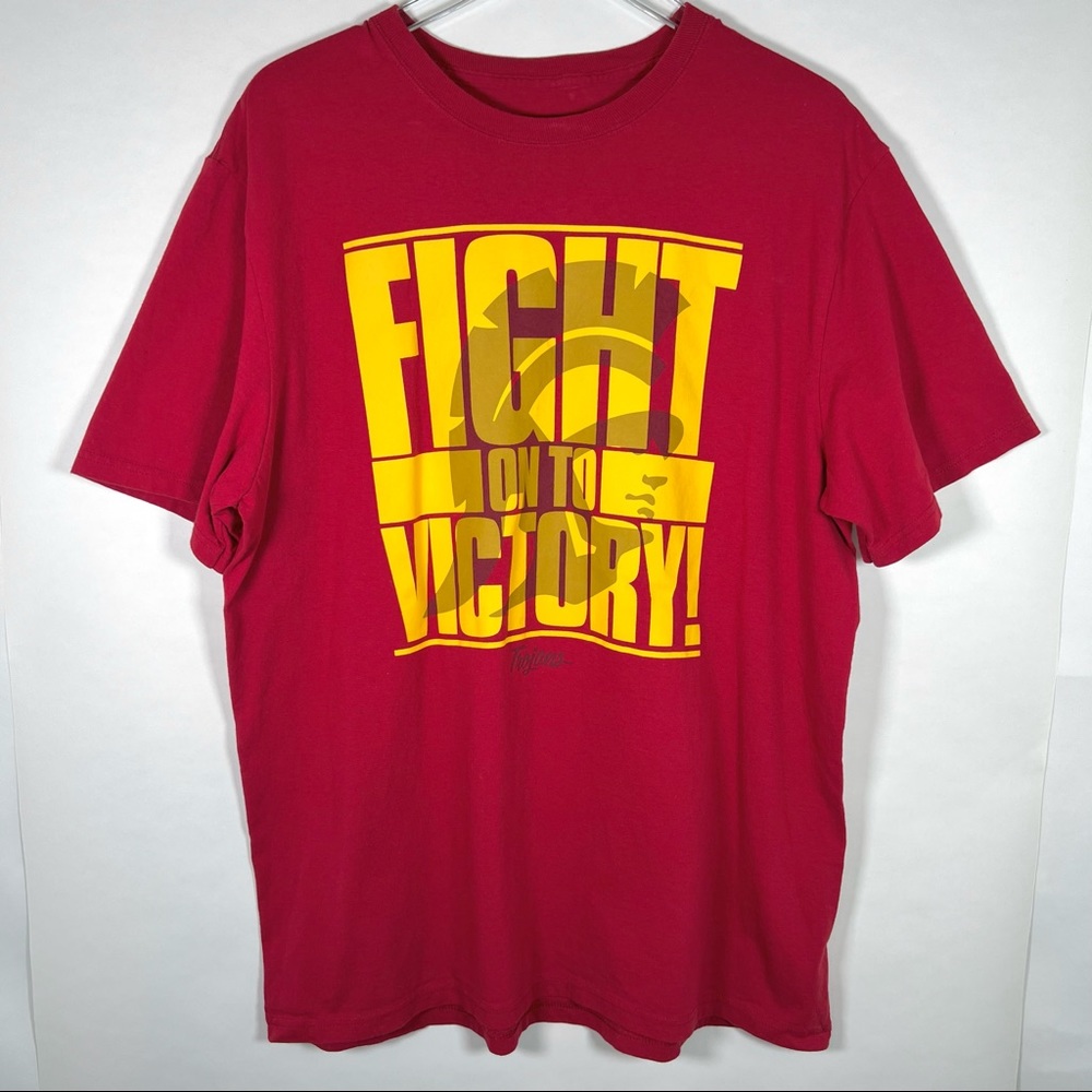 SC Authentic Apparel Fight On Victory Men's T-shirt Sz XL Red Graphic Tee *Read